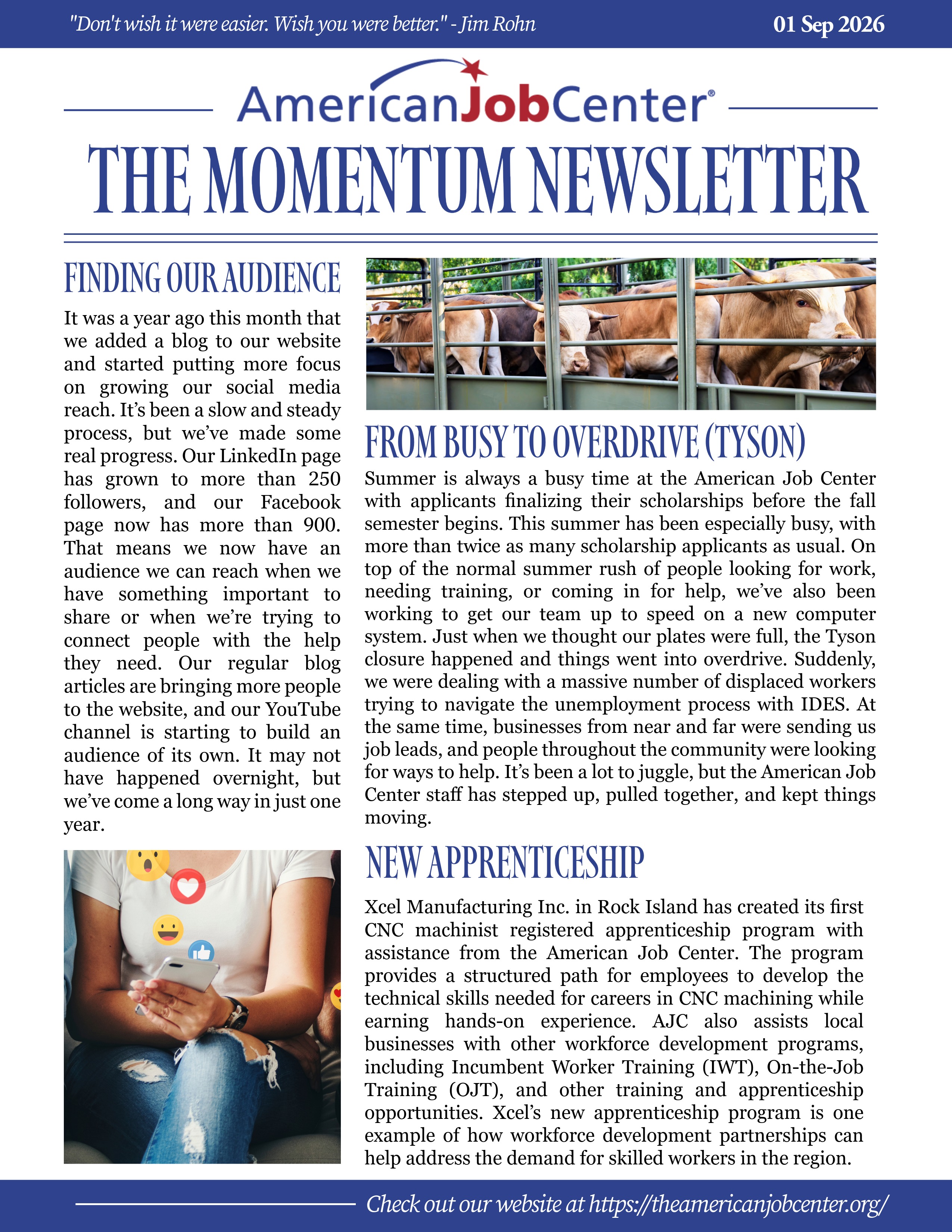 American Job Center September Newsletter 2026
